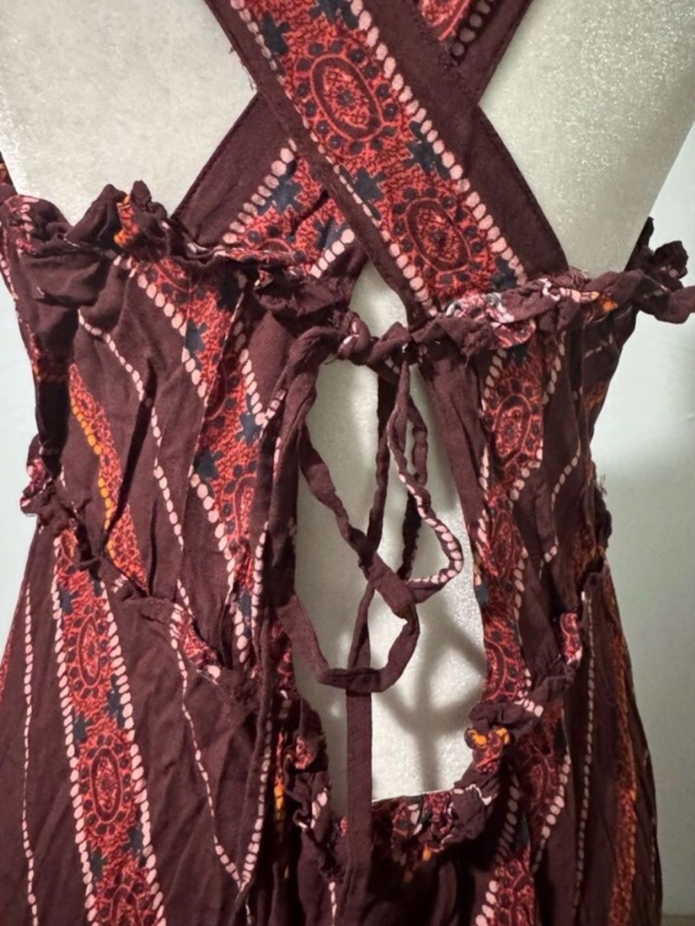 Anthropologie Striped Shell Embellished Maxi Dress - Picture 2 of 7